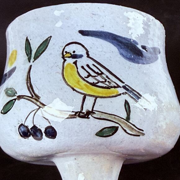 Vtg Studio Pottery Bird Chalice Goblet Votive Holder Hand Thrown Signed P. Gray - Picture 2 of 9